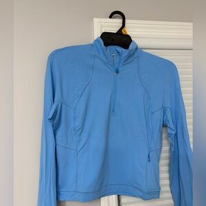 Lululemon it’s Rulu cropped half zip blue 8
